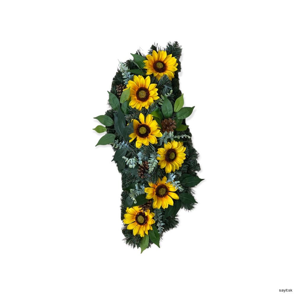Umelý smútočný veniec 70 cm