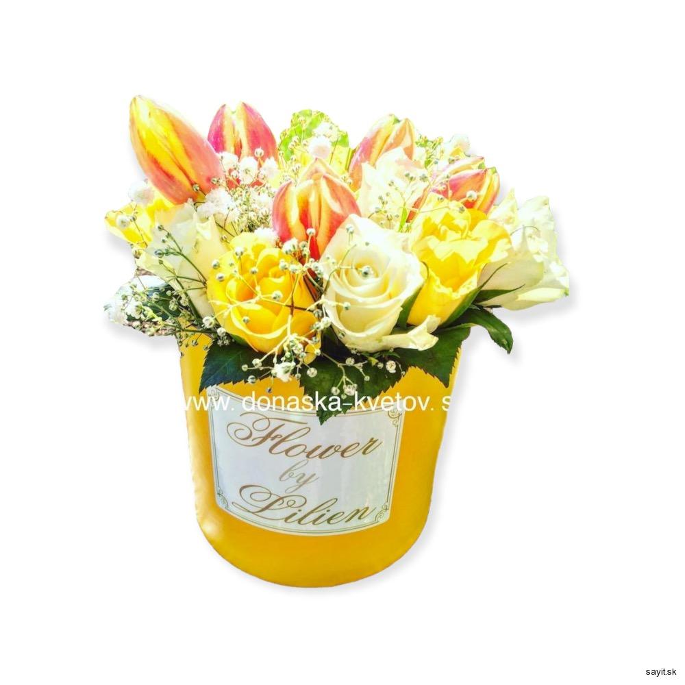 Yellow kvetinový box