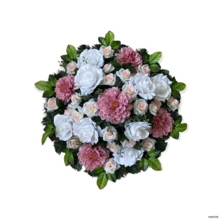 Umelý smútočný veniec 50 cm okrúhly 4